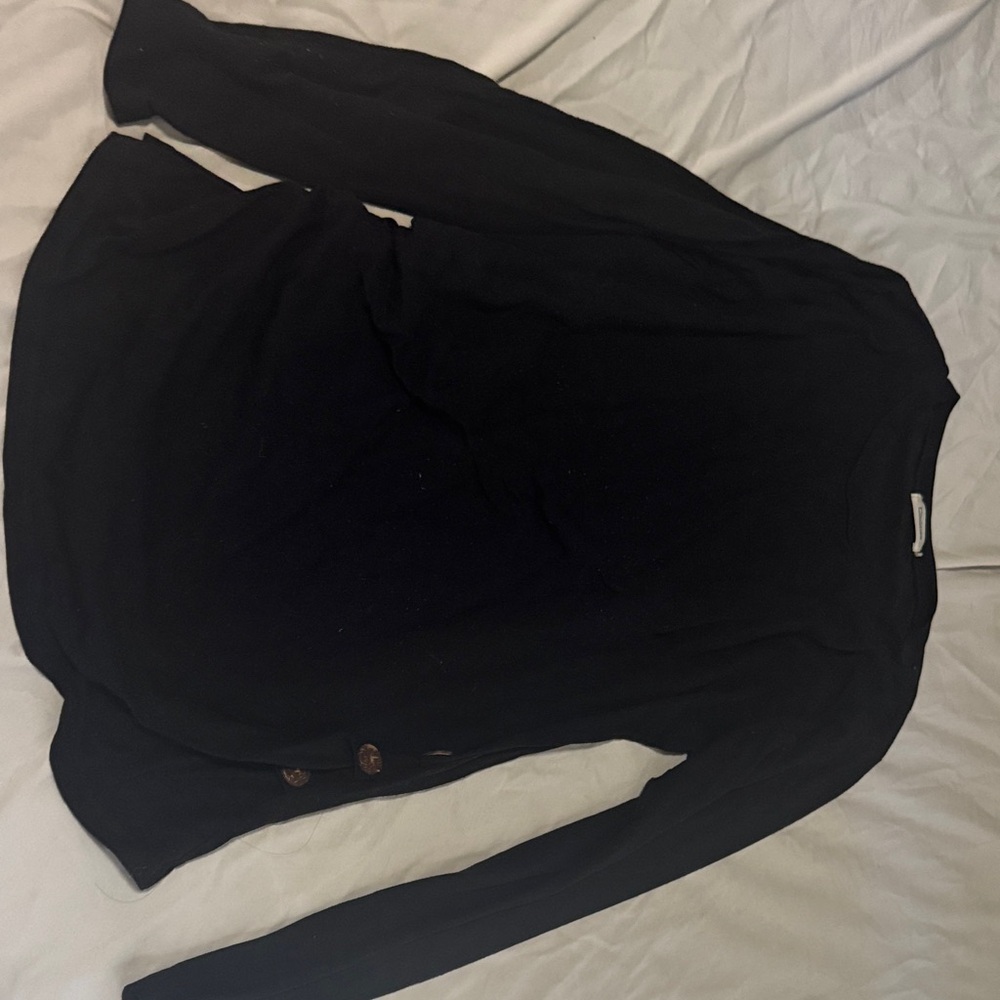 Classic Black Long Sleeve Women's Top
